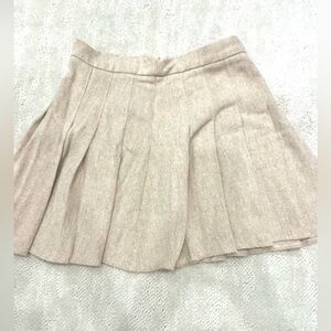 Pleated Beige Skirt